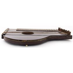 Vintage 1847 American Anton Kiendl Concert Zither with Case