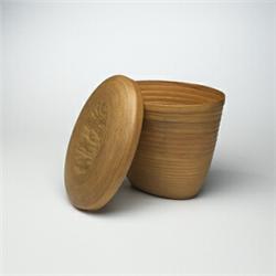 Angkora, box, Sweden, 1960s, birch, 7"w x 5.5"d x 6"h, Thin wall construction composed ...