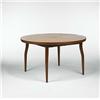 Image 1 : Finn Juhl, dining table, Niels Vodder, Denmark, 1953, teak, 49"dia x 28"h, A fine and...