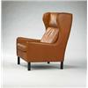 Borge Mogensen, lounge chair, Fredericia Stolefaprik, Denmark, c. 1954, leather, teak, ...