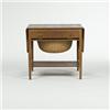 Image 1 : Hans Wegner, sewing table, Andr. Tuck, Denmark, 1960s, teak, caning, 26.5"w x 22.5"d x ...