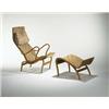 Image 1 : Bruno Mathsson, lounge chair and ottoman, Karl Mathsson, Sweden, 1966, beech, webbing, ...