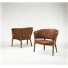 Nanna and Jorgen Ditzel, lounge chairs, pair, Poul Kold, Denmark, 1952, teak, leather, ...