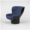 Image 1 : Joe Colombo, Elda lounge chair, Comfort, Italy, 1963, suede leather, fiberglass, 38"w x...