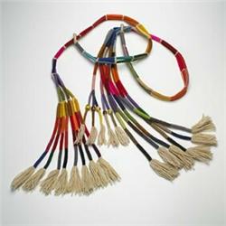 Angelo Testa, rope, pair, USA, 1960s, wool, 48" each, Testa's proficiency in the fiber ...