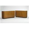 Image 1 : Paul McCobb, Directional cabinets, pair, Calvin, USA, 1950s, zebrawood, steel, 48"w x 1...