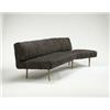 Image 1 : Edward Wormley, Wing-Shaped Sofa, Dunbar, USA, c. 1957, wool, brass, 113"w x 44"d x 30"...