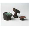 Image 1 : Harry Bertoia, untitled sculptures, set of three, USA, c. 1958, patinated copper, brass, ...