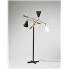 Image 1 : Arredoluce, floor lamp, Italy, 1950s, enameled metal, brass, 27"w x 70"h, Stamped "Made...