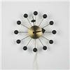 Image 1 : George Nelson, Ball clock, Howard Miller, USA, 1950s, lacquered wood, brass, enameled met...
