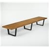 George Nelson, Platform bench, Herman Miller, USA, c. 1950, birch, enameled wood, 92"w ...