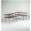 Image 1 : Greta Grossman, end tables, pair, Glenn Of California, USA, c. 1952, walnut, iron, 32"w...