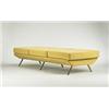 Image 1 : Marco Zanuso, daybed, Arflex, Italy, 1954, brass, upholstery, 77"w x 21"d x 17"h, A r...