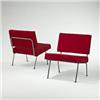 Image 1 : Florence Knoll, lounge chairs, pair, Knoll, USA, 1954, tubular steel, upholstery, 24"w ...
