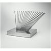 Image 1 : Yaacov Agam, sculpture, USA, 1968, chromed steel, 16.25"h x 17.75"w x 17.75"d, 18 steel...