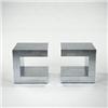 Image 1 : Paul Evans, nightstands, pair, Directional, USA, 1970s, stainless steel, 20"w x 20"d x ...
