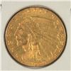 Image 1 : 1929 2 1/2 DOLLAR INDIAN GOLD AU NICE