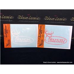 LOT: BUCK COMMANDER WINDOW DECALS "WHITE" & "ORANGE" 2X MONEY
