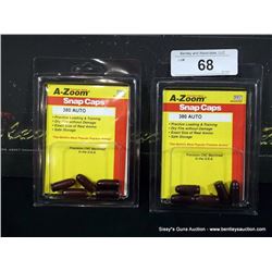 LOT: A-ZOOM SNAP CAPS TRAINING BULLETS 380 AUTO 2X MONEY