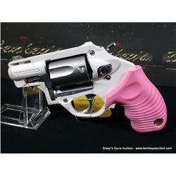 TAURUS MODEL 85 LADIES PINK/WHITE COMPOSITE .38 SPECIAL REVOLVER S/N GM74633