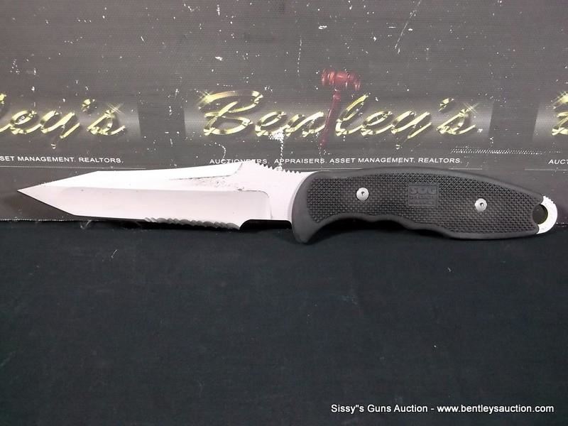 SOG BG42 STEEL RC 62 HUNTING KNIFE & HARD SCABBORD