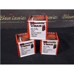 HORNADY 22004 V-MAX 100 PER BOX, 20 CAL, .204 32 GRAIN V-MAX (3X MONEY)