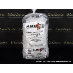 CLAY BUSTER PREMIUM SHOTGUN WADS 12GA, WAA 12, 500 WADS