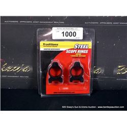 TRADITIONS STEEL SCOPE RINGS A891DS 1" MEDIUM RING