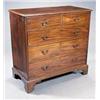 Image 1 : A George III mahogany chest, the top with a moulded edge above two short and three long drawers w...