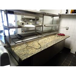 Randell 8' Ref. Pizza Prep w/Marble Cutboard & Double Overshelf