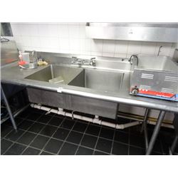 S/S 6' Double Pot Sink w/Hand Sink