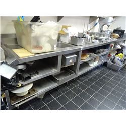 16' S/S Prep Tablew/6 Shelves & Sink