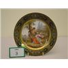Image 1 : Vienna plate with handpainted courting scene with cobalt blue and gilt decorated border, 8" diame…
