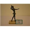 Image 1 : Small bronze figure of lady dancing, on marble base, 8" high, circa 1930…