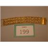 Image 1 : Tested 18ct gold herring bone bracelet, 1.50" wide…