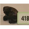 Image 1 : Carved hardwood netsuke of dog…