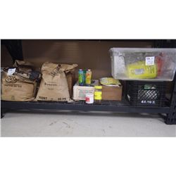 NEAR FULL BAG OF ALL PURPOSE FLOUR, APPROX 1/2 BAG OF FOOD GRADE SALT, APPROX 1/2 BAG OF BARRY CALLE