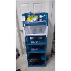 STACKABLE RUBBER MADE STORAGE BINS 6 PCS AND CONTENTS