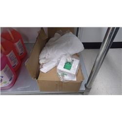 BOX OF GARBAGE BAGS AND BOX OF TWIST TIES