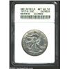 1917-D 50C Reverse--Cleaned--ANACS. Unc Details, Net AU50. A steel-blue representative that is light