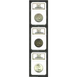 1951-D 50C MS65 NGC, light lilac and green-gold color, lustrous, well struck, and immaculate; 1951-S