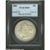 1880 S$1 MS65 PCGS. The obverse side of this respectable Gem is covered by rich pastel patina, which