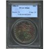 Image 1 : 1882-S S$1 MS64 PCGS. Both sides exhibit multicolored toning with the obverse displaying deep violet