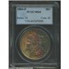 Image 1 : 1884-O S$1 MS64 PCGS. The obverse exhibits muted shades of green, yellow, magenta, and green while t