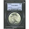 1934-D S$1 MS65 PCGS. Large D mintmark. Wisps of tan-gold patina visit the impressively preserved su