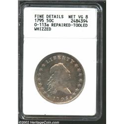 1795 50C--Repaired, Tooled, Whizzed--ANACS. Fine Details, Net VG8. O-113a, R.3. Attractive golden-br