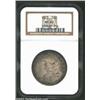 1823 50C MS62 NGC. O-104, R.3. Lilac centers accompany the sea-green, aqua, violet, and gold bands a