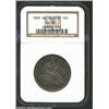 Image 1 : 1839 50C No Drapery AU55 NGC. Beautifully toned in concentric iridescent shades of orange, turquoise