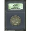Image 1 : 1903 50C AU Details, Improperly Cleaned NCS. Rich sea-green peripheral patina complements the milky.
