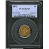 Image 1 : 1870 $3 XF45 PCGS. Rich honey-gold and orange patina. The leaves and portrait have modest wear. A sh